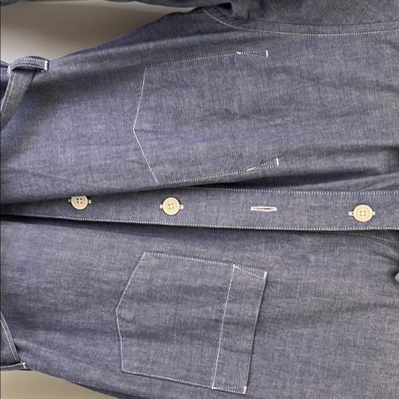 MHL Margaret Howell blue cotton chambray dress size II EUC. - Picture 5 of 11